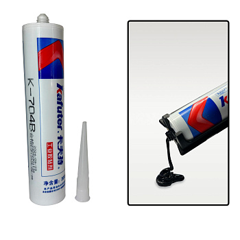 Силиконовый клей герметик Kafuter 704B черный 300ml